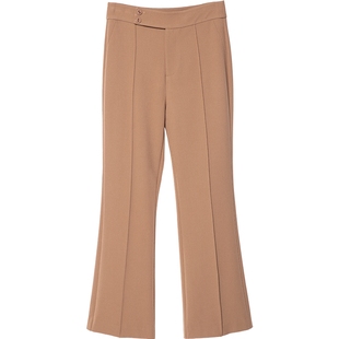 Distin Kidny/迪凯喇叭裤秋季新款经典摩登复古显腿长裤子