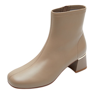 莱尔斯丹优雅通勤方头瘦瘦短靴女