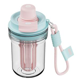 aks带茶漏杯子夏天tritan水杯女2025新款高颜值吸管杯便携随行杯