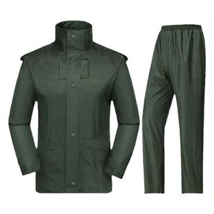 正品制式分体雨衣雨裤套装橄榄绿成人户外抢险徒步雨衣防雨套装