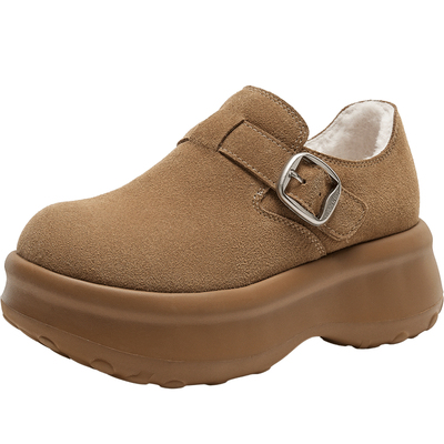 千百度加绒加厚百搭乐福鞋