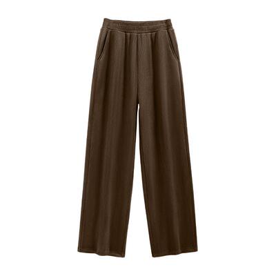 班尼路S&K系列灯芯绒直筒裤女2025冬季新款加厚保暖百搭加绒裤子Q