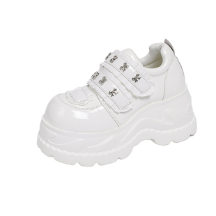 8cm增高乐福鞋女2026春新款小个子厚底高级感单鞋松糕休闲小皮鞋