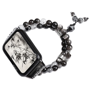 黑云翻墨手表链适用小米手环8/9pro表带9/8/7/6nfc华为fit2/3腕带