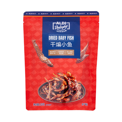上海奥乐齐 ALDI Delight 干煸小鱼 130g 网红零食代购
