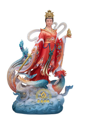 汉白玉九天玄女娘娘供奉神像