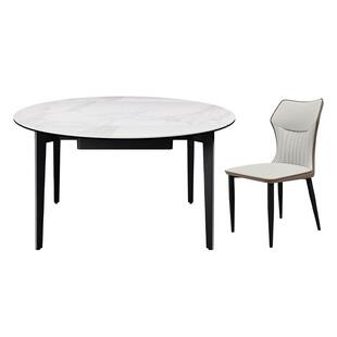 【门店同款】天禧派岩板餐桌可变圆桌伸缩家用小户型配套桌椅281