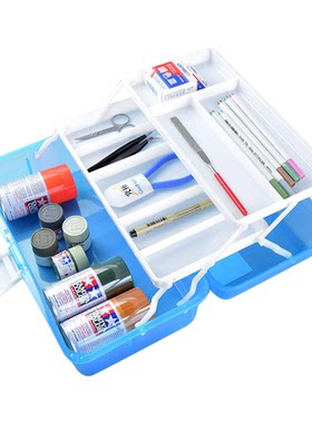 透明工具箱三层折叠收纳箱