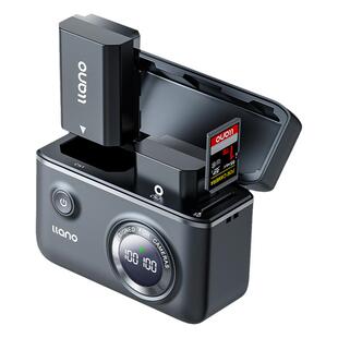 绿巨能快充电池盒充电器适用富士np-w235/126佳能lp-e6nh/5dmark4索尼np-fz100/fw50相机电池A7M4