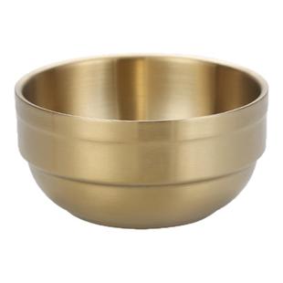 金色韩国碗304不锈钢米饭碗汤碗酱料理泡菜碗南瓜拌饭甜品创意碗