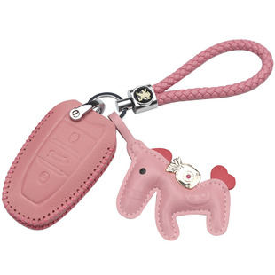 标致钥匙套308 301 408 2008 5008 4008 508标志车真皮钥匙包扣女