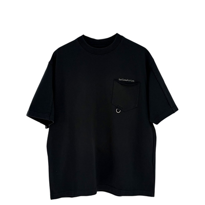 潮牌春夏重磅350g短袖T恤男水洗做旧口袋字母宽松青年帅气半袖潮T