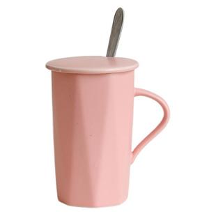 北欧陶瓷马克杯办公简约马克杯八角杯子咖啡杯家用公司开业伴手礼