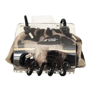 福笙中古纸巾盒豹纹亚克力抽纸盒酒店民宿咖啡厅艺术餐巾纸盒