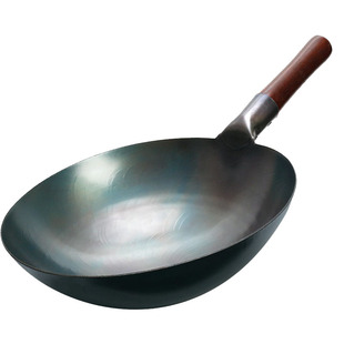 章丘家用铁锅不粘锅炒锅熟铁炒菜锅煤气灶专用老式铁锅大马勺商用