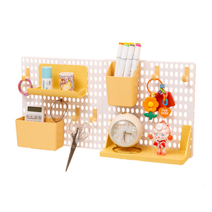 墙上免打孔洞洞板小卡立牌玩偶展示置物架好物宿舍桌面追星收纳盒