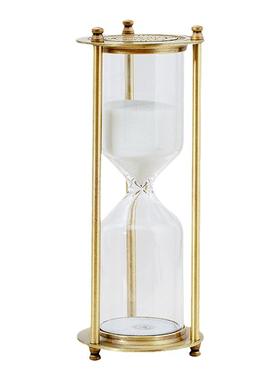 创意复古轻奢金属沙漏计时器15/30分钟办公室装饰品酒柜礼品摆件