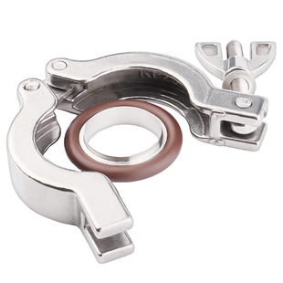 KF真空卡箍不锈钢抱箍304卡扣接头套装密封圈快速管道16/25/40/50