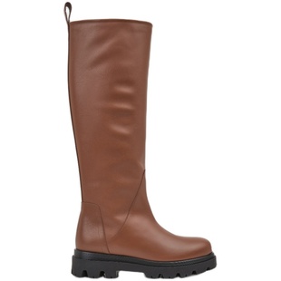 Flattered Luna女士牛皮美拉德高筒长靴弹力瘦瘦靴骑士靴2026新款