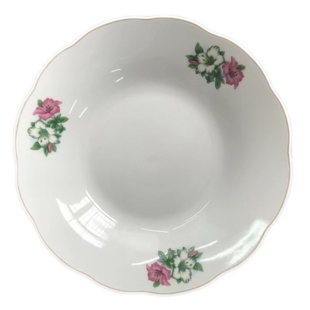 象山老式怀旧七寸八寸陶瓷盘不规则上釉彩创意菜汤盘耐磨家用餐具