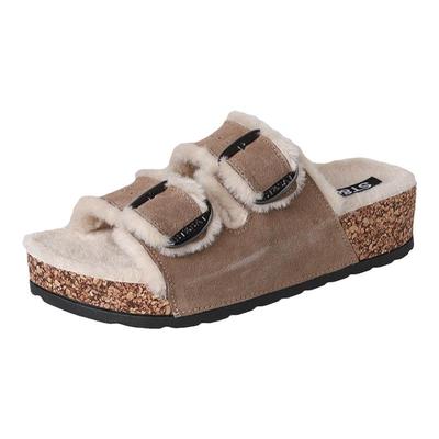 星期六毛绒勃肯鞋厚底加绒保暖