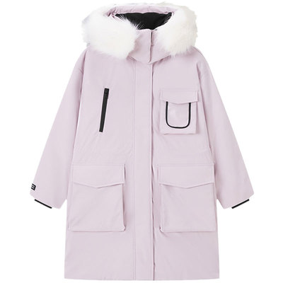 森马羽绒服女长款冬三防加厚外套