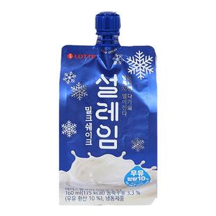 lotte乐天韩国进口雪来淋牛奶味冰淇淋吸吸棒冰雪糕冷饮旗舰店