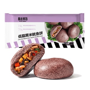 正大低脂黑米鱿鱼饼组合160g*3袋轻食控卡控糖控盐包点半成品速食