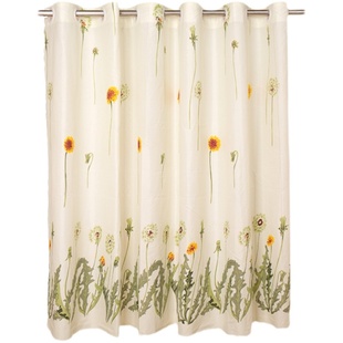 简约现代短款窗帘成品包邮卧室宿舍客厅阳台飘窗短帘半遮光窗帘布