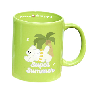 原创可爱椰椰小狗马克杯把手陶瓷杯水杯情侣闺蜜生日礼物咖啡杯