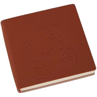 卡通方形口袋本小号迷你便携笔记本高颜值学生英语单词横线打卡本ins可爱风空白网格手账本每日随身记录本