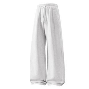 回力纯棉运动裤男冬季重磅宽松直筒卫裤加绒加厚棉裤休闲长裤子Y