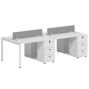 工位办公桌椅组合简约现代公司写字楼四人位职员桌办公室家具全套