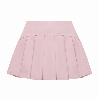 生命力女孩 网球裙女夏高腰A字百褶速干防走光裸感运动短裙带口袋