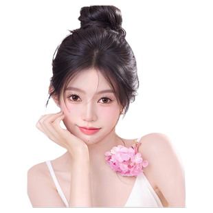 天空树八字胎毛刘海假发女片头顶全真发轻薄隐形前额发际线假发贴