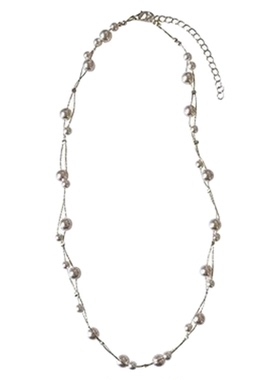 韩系双层珍珠满天星项链