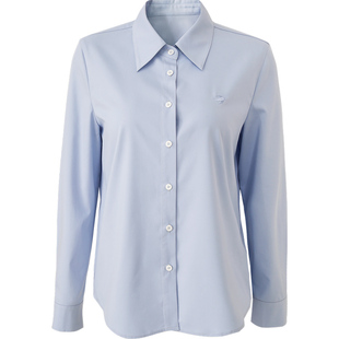 娅丽达知识分子通勤刺绣长袖衬衫女秋季新款职业正装面试衬衣