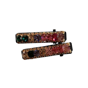 3.28韩国东大门baket简约水钻鸭嘴夹对夹满钻刘海夹