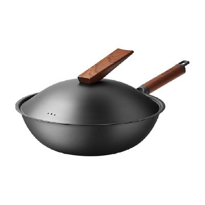 炊大皇炒锅无涂层臻铁轻铸铁锅