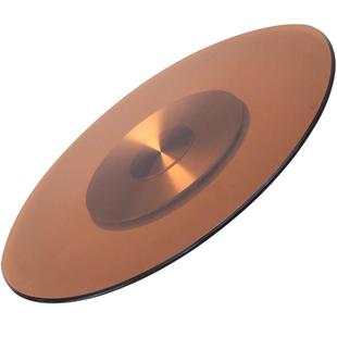 餐桌钢化玻璃转盘家用茶色棕色转台酒店旋转桌圆形玻璃饭桌大台面