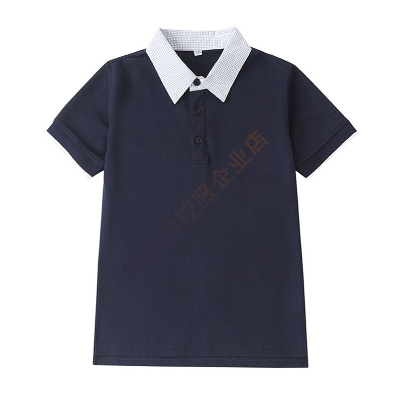 小学生校服英伦风格夏季藏青色