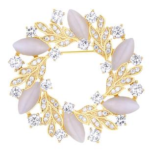 【紫罗兰正版】丽叶胸针高档女圆形个性时尚胸花生日礼物潮别针