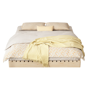 日式床架排骨架地台床实木地铺床榻榻米落地床垫防潮木板矮床折叠