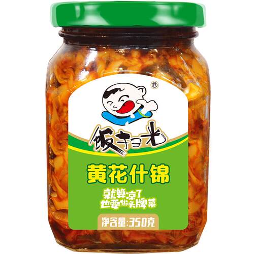 饭扫光下饭菜瓶装黄花什锦352g开味酱菜农家榨菜咸菜酸豆角腌菜