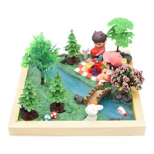 儿童diy滴胶微景观材料包 男女孩木框创意手工制作粘贴套装