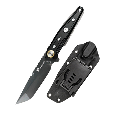 汉道重装机甲DC53高硬度战术直刀DLC防刮花户外刀具防身随身小刀