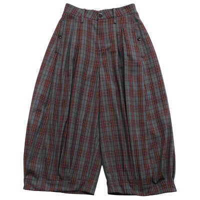 微磨毛垂感阔腿复古八分山本裤