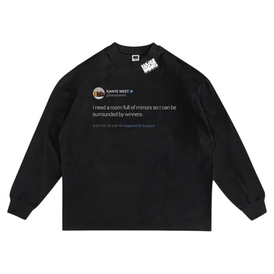 RC美式复古字母标语潮牌圆领卫衣