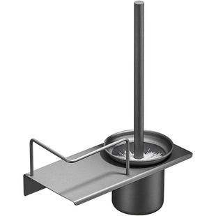 卫生间马桶刷架304不锈钢玻璃杯壁挂式杯子底座浴室免打孔置物架