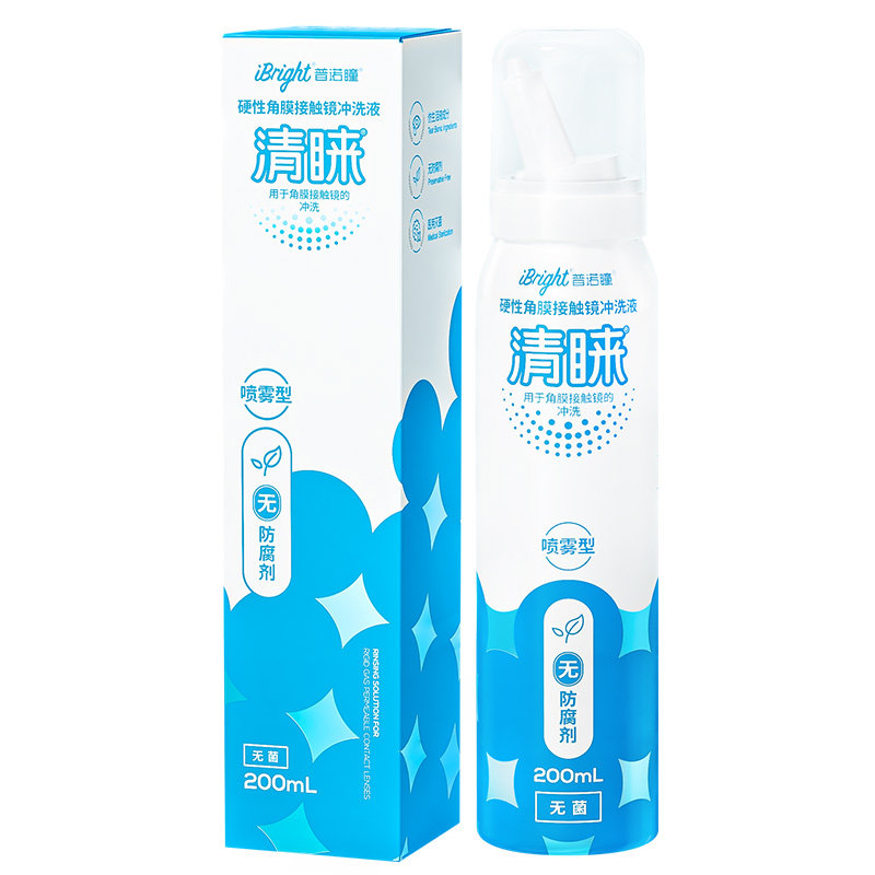 普诺瞳清睐ok镜冲洗液喷雾型200ml*6硬性眼镜rgp硬镜青睐